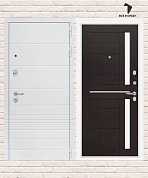 Входная дверь TRENDO 02 — Венге, стекло белое
