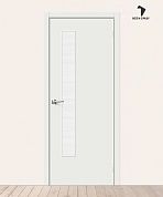 Межкомнатная дверь с покрытием винил Браво-9 Super White/Wired Glass 12,5