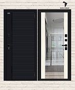 Металлическая дверь Лайнер-3 Total Black/Nordic Oak