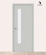 Межкомнатная дверь с покрытием винил Браво-9 Grey Pro/Wired Glass 12,5