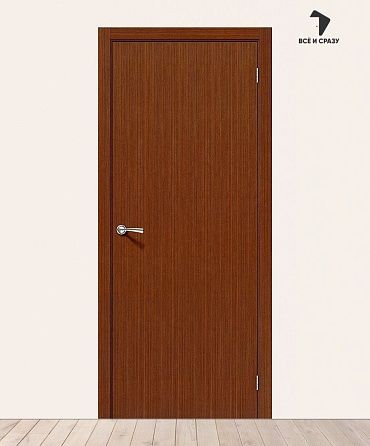 Межкомнатная шпонированная дверь Соло-0.V Макоре 550х1900 мм