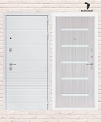 Входная дверь TRENDO 01 — Сандал белый, стекло белое