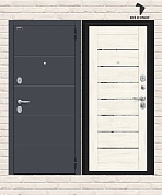 Металлическая дверь Прайд Kale Graphite Pro/Nordic Oak