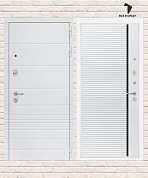 Входная дверь TRENDO 22 — Белый софт, черная вставка