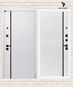 Входная дверь ROYAL 22 — Белый софт, черная вставка
