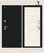 Металлическая дверь Сити Kale Букле чёрное/Nordic Oak