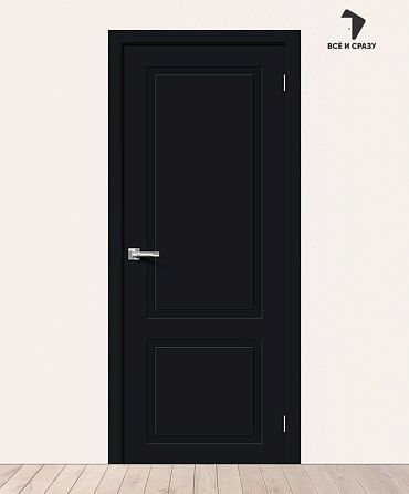 Межкомнатная дверь с покрытием винил Граффити-12 Total Black 600х2000 мм